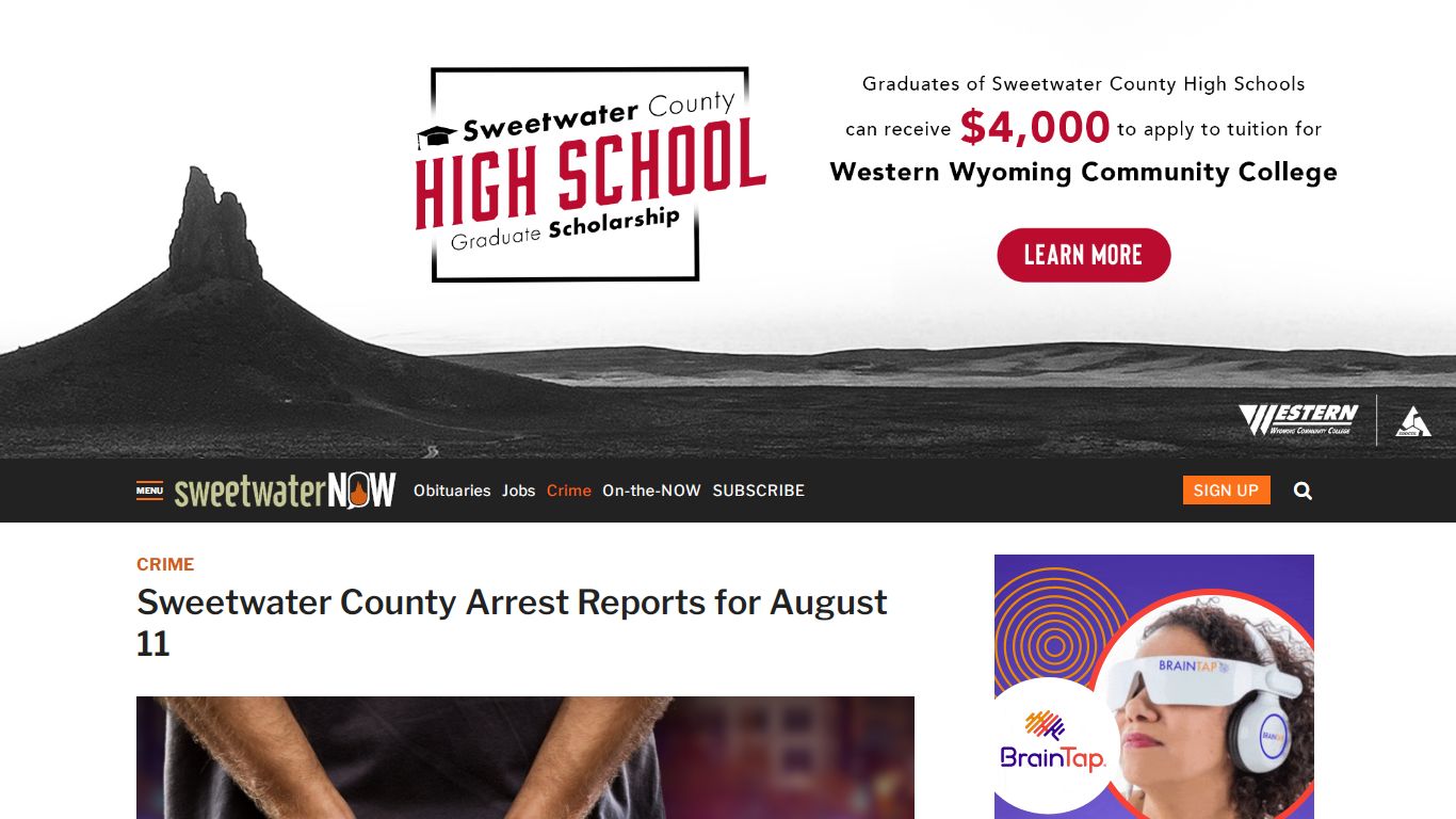 Sweetwater County Arrest Reports for August 11